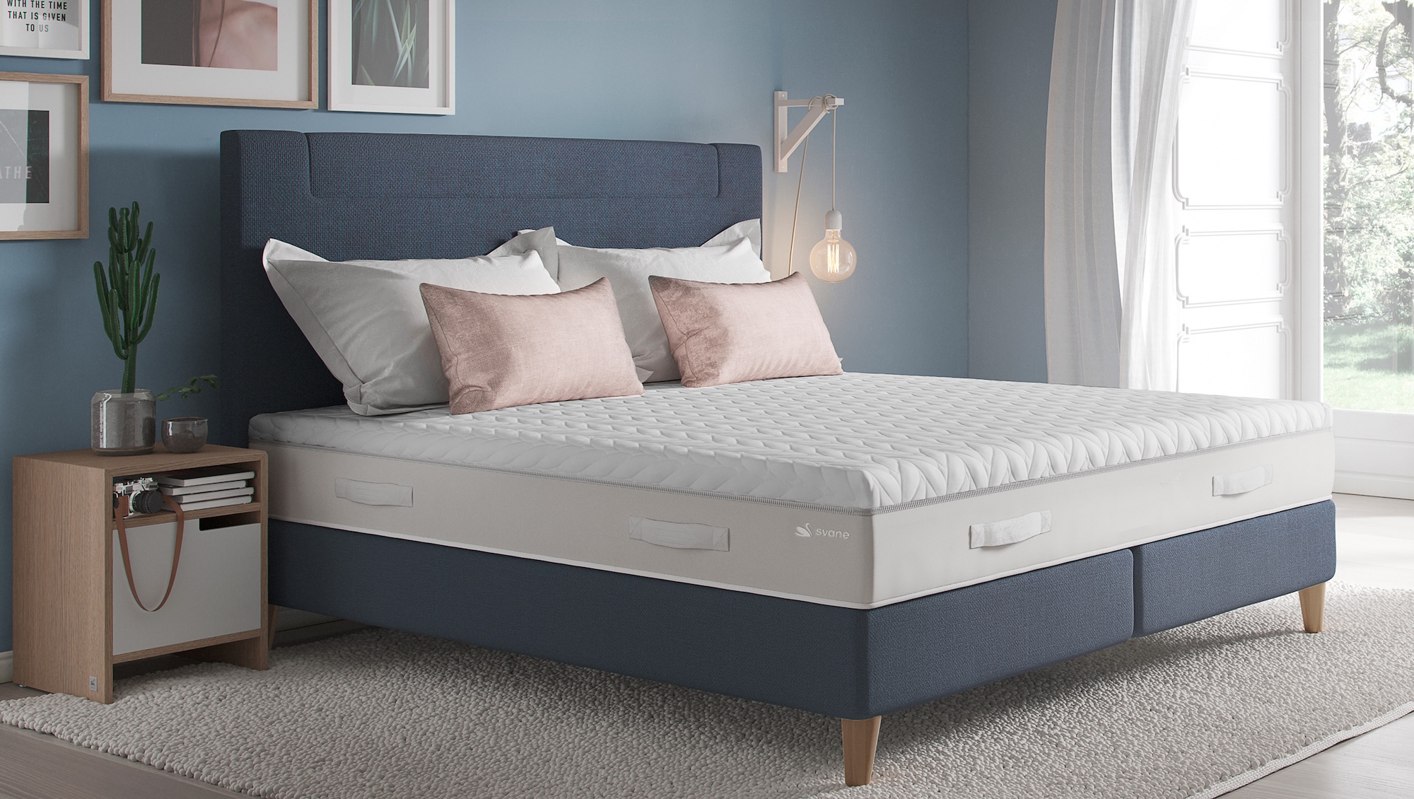 Svane Polsterbett blau Zupreme Kontinental